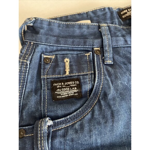 JACK & JONES Core Workwear Boxy Loose Fit Denim Button-Fly Jeans Men Sz 28X31 - Picture 4 of 11